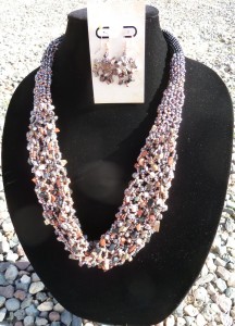 Bead Along on Beading Daily - Netted Chip Necklace