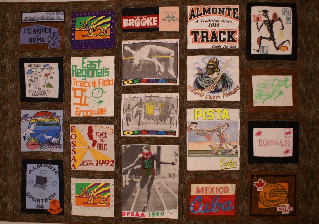 Dave's Memory Quilt - Track & Field and High School The Fabric of My Life Series