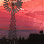 Mixed Media/Fibre Art, Kansas Sunset - Waiting for a Breeze c Diane Duncan 2014