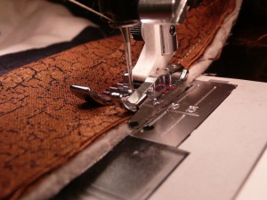 Stitching the binding