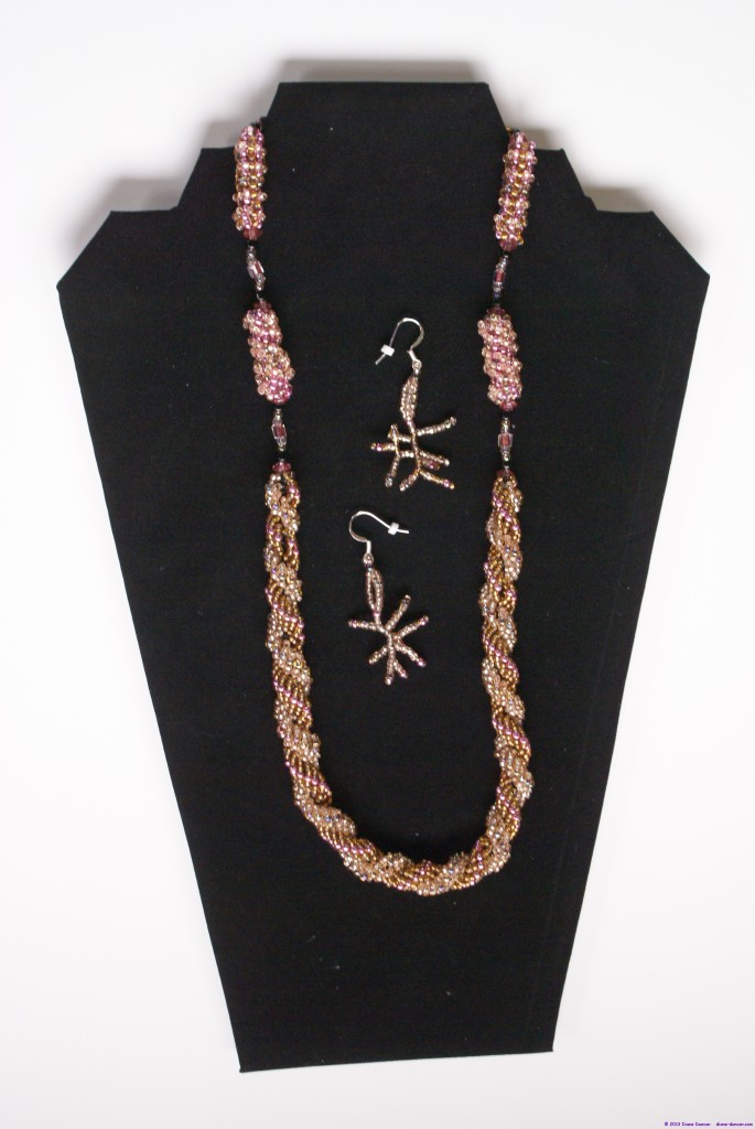 Bead Necklace and Earrings 1