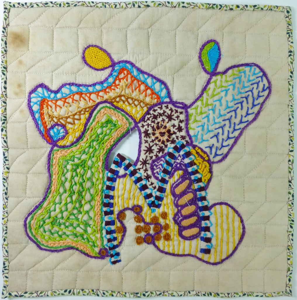Hand Stitchery - Journal Quilt - M is for Move and Manage