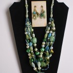 Bead Necklace and Earrings 2 – Recycled Beads
